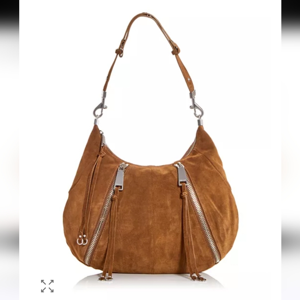 Rebecca Minkoff M.A.B. Suede Croissant Hobo Crescent Bag NWOT + Hardware Repair - Picture 13 of 16